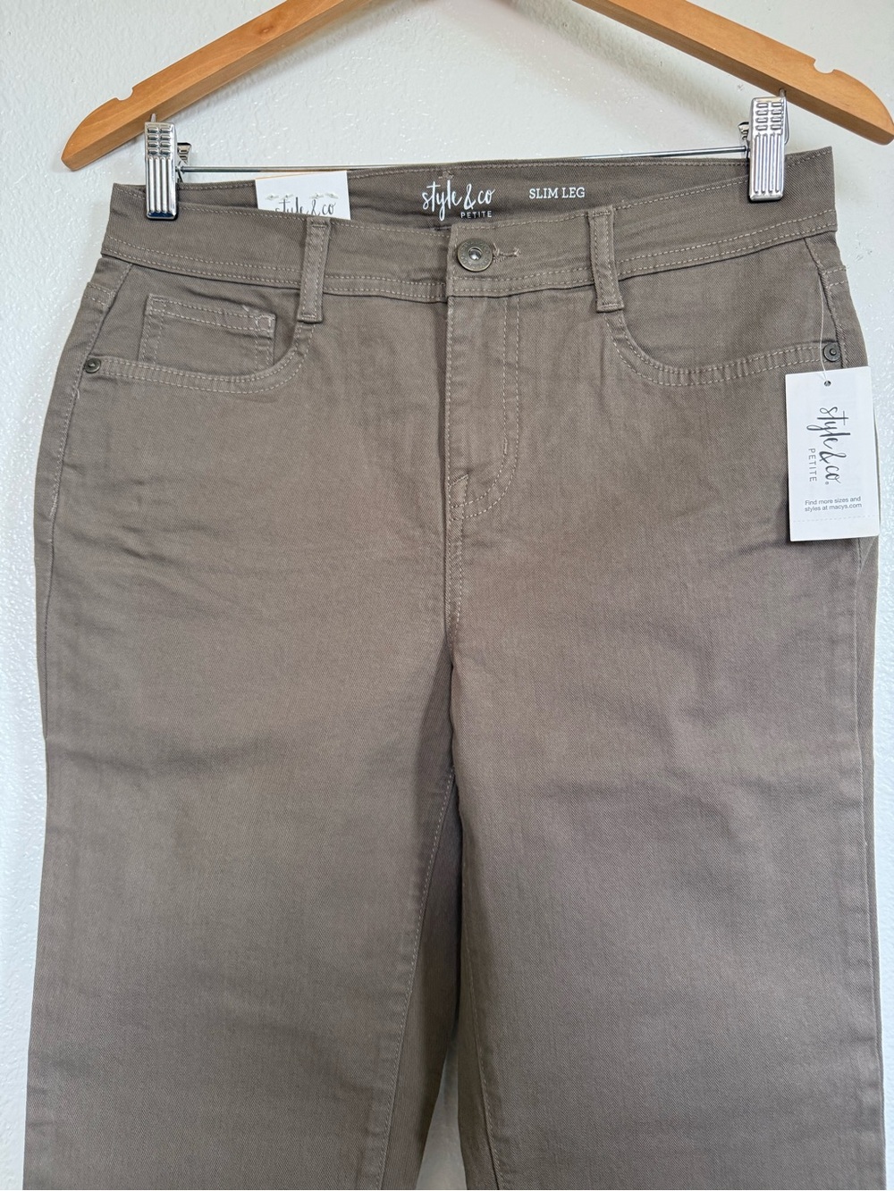Style & Co. Women’s Slim Leg Jeans - Taupe Brown - Picture 3 of 14